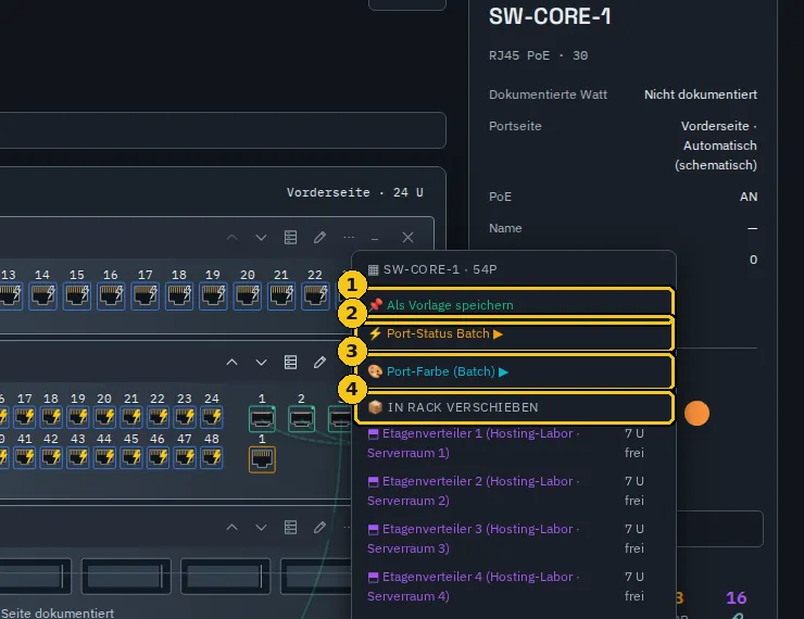 Geräteoptionen (SW-CORE-1).